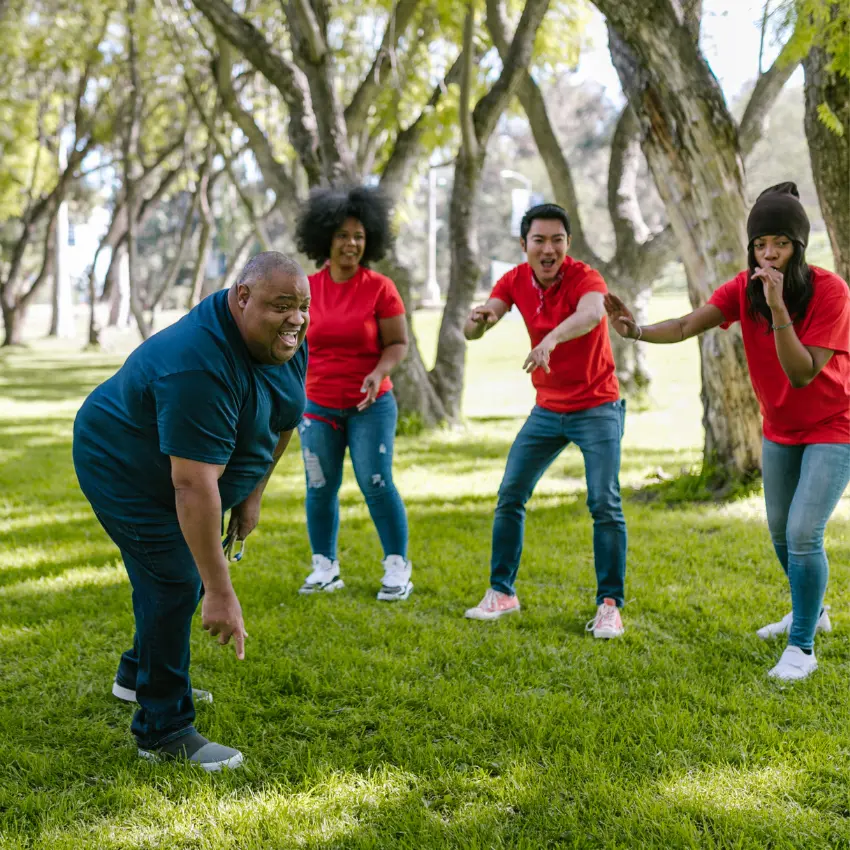 group of people playing